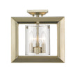 Golden - 2073-SF12 WG-CLR - Three Light Semi-Flush Mount - Smyth WG - White Gold