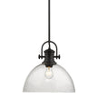 Golden - 3118-L BLK-SD - One Light Pendant - Hines BLK - Matte Black