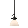 Golden - 3118-M1L BLK-OP - One Light Mini Pendant - Hines BLK - Matte Black