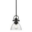 Golden - 3118-M1L BLK-SD - One Light Mini Pendant - Hines BLK - Matte Black