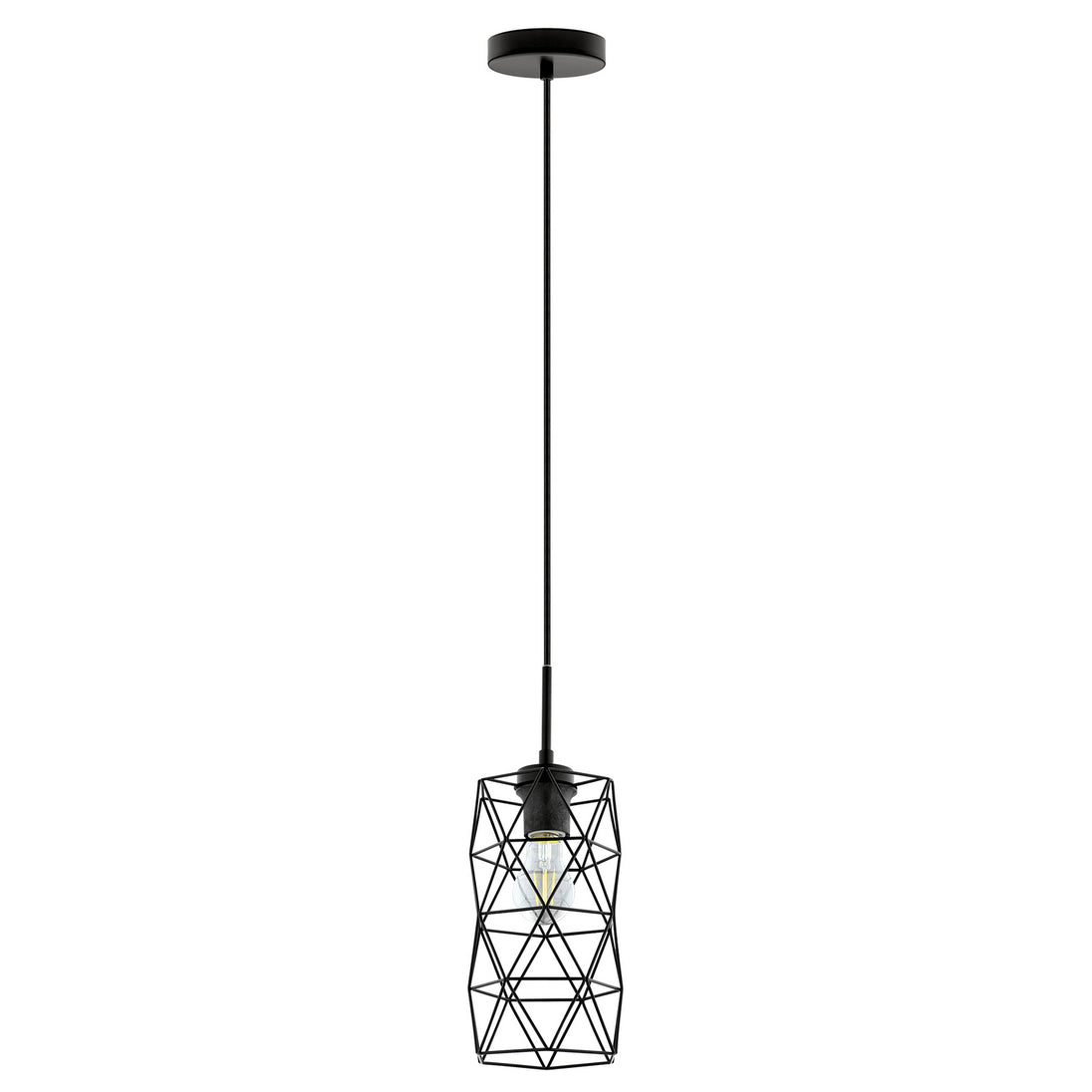 Eglo USA - 202358A - One Light Mini Pendant - Estevau 2 - Matte Black