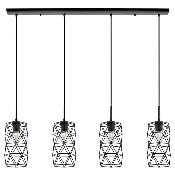 Eglo USA - 202359A - Four Light Pendant - Estevau 2 - Matte Black