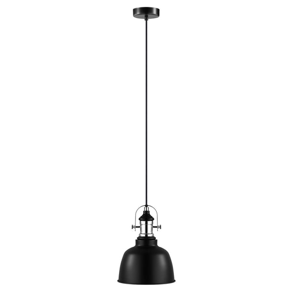 Eglo USA - 202422A - One Light Pendant - Gilwell - Matte Black and Chrome