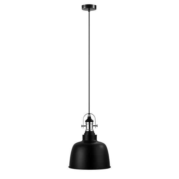 Eglo USA - 202423A - One Light Pendant - Gilwell - Matte Black and Chrome