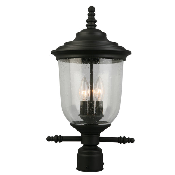 Eglo USA - 202804A - Three Light Outdoor Post Mount - Pinedale - Matte Black