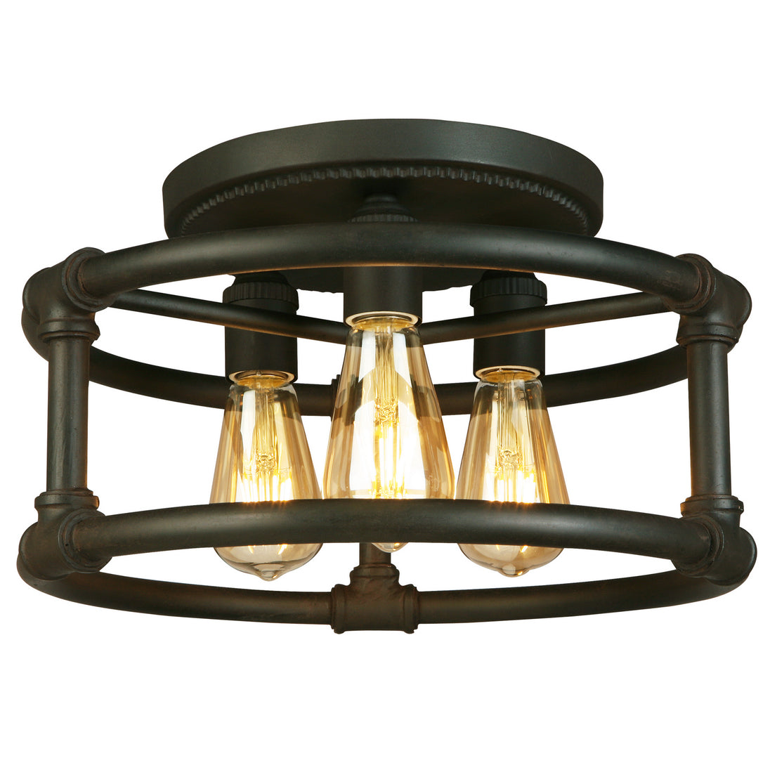 Eglo USA - 202849A - Three Light Ceiling Mount - Wymer - Matte Bronze