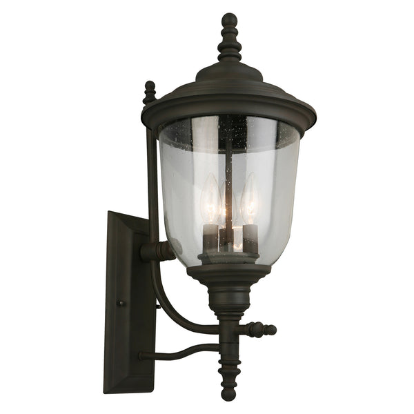 Eglo USA - 202875A - Three Light Outdoor Wall Mount - Pinedale - Matte Bronze