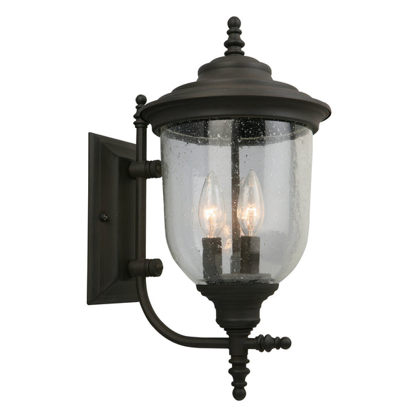 Eglo USA - 202876A - Three Light Outdoor Wall Mount - Pinedale - Matte Bronze