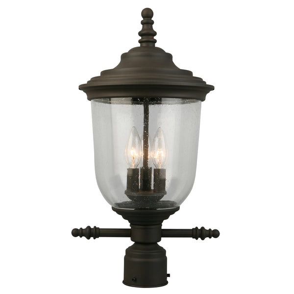 Eglo USA - 202878A - Three Light Outdoor Post Mount - Pinedale - Matte Bronze