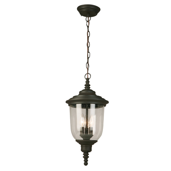 Eglo USA - 202879A - Three Light Outdoor Pendant - Pinedale - Matte Bronze