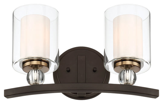 Minka-Lavery - 3072-416 - Two Light Bath - Studio 5 - Painted Bronze W/Natural Brush