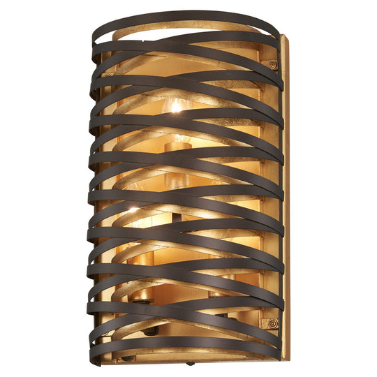 Minka-Lavery - 3673-111 - Three Light Wall Sconce - Vortic Flow - Dark Bronze W/Mosaic Gold Inte