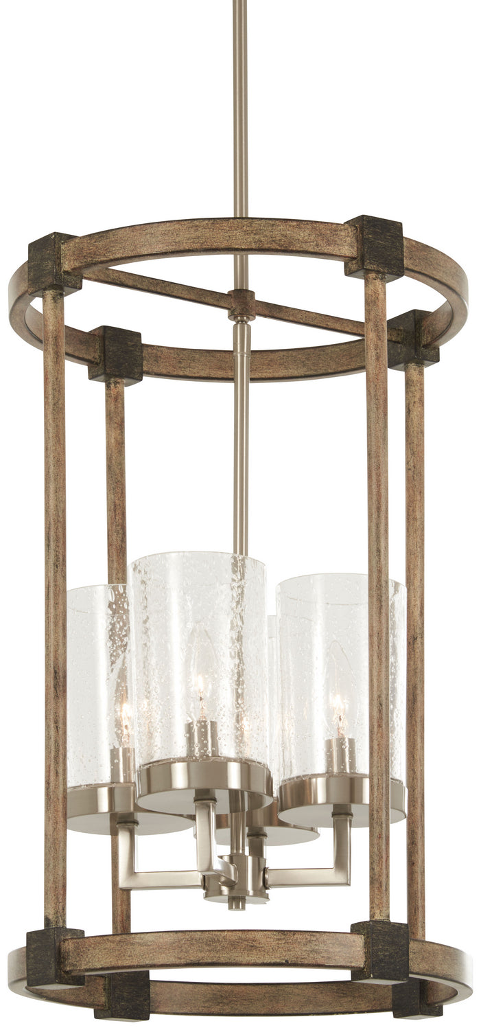 Minka-Lavery - 4640-106 - Four Light Foyer Pendant - Bridlewood - Stone Grey W/Brushed Nickel