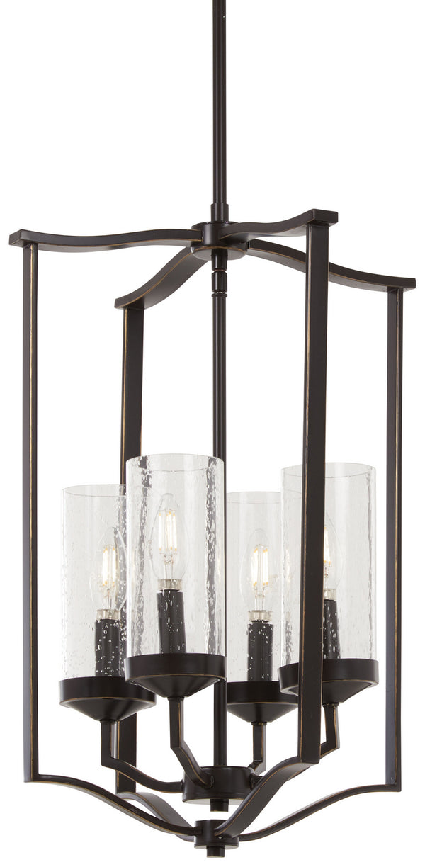 Minka-Lavery - 4658-579 - Four Light Pendant - Elyton - Downton Bronze With Gold Highl