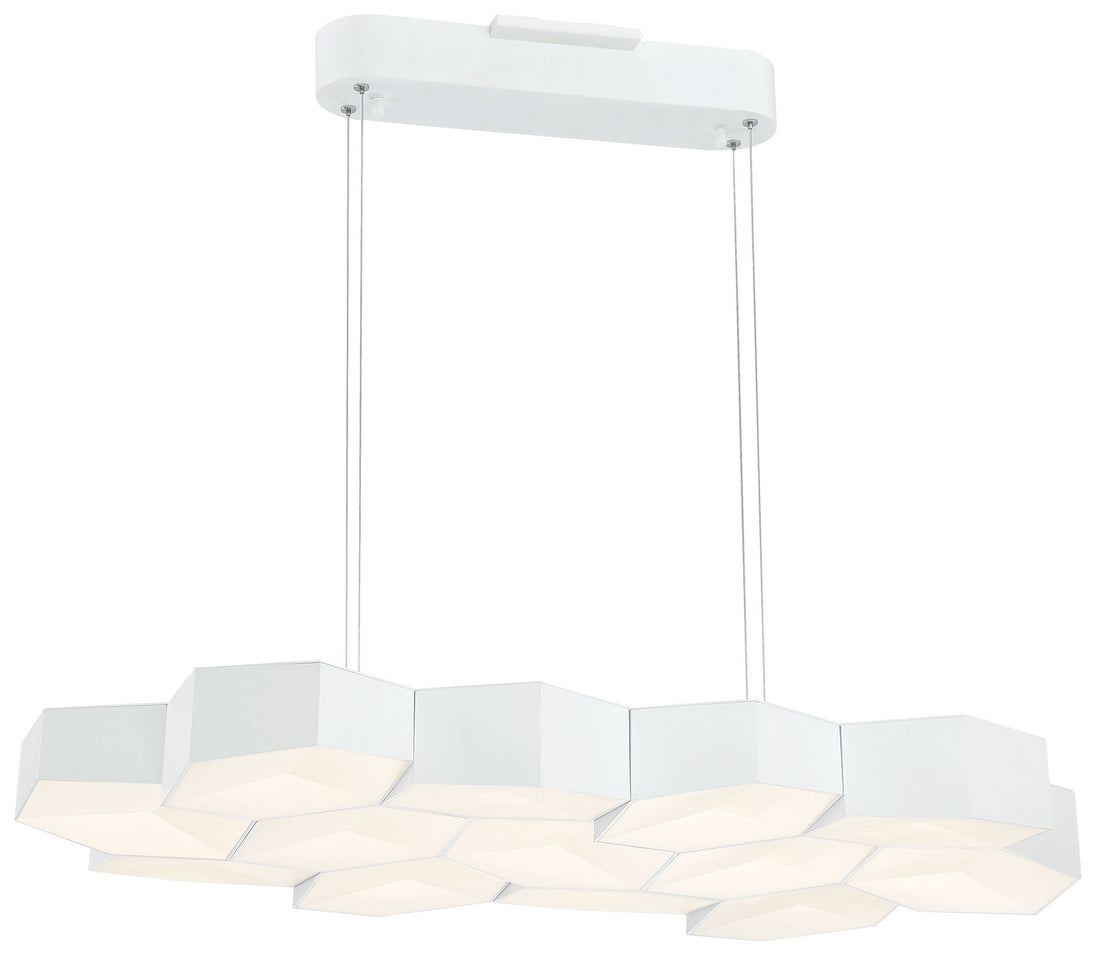 George Kovacs - P8219-044B-L - LED Pendant - Hexacomb - Matte White