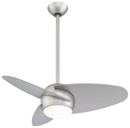 Minka Aire - F410L-BS - 36"Ceiling Fan - Slant - Brushed Steel