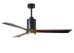 Matthews Fan Company - PA3-BK-WA-60 - 60"Ceiling Fan - Patricia - Matte Black