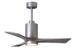 Matthews Fan Company - PA3-BN-BW-42 - 42"Ceiling Fan - Patricia - Brushed Nickel