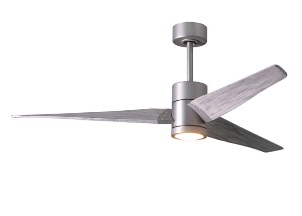 Matthews Fan Company - SJ-BN-BW-60 - 60"Ceiling Fan - Super Janet - Brushed Nickel