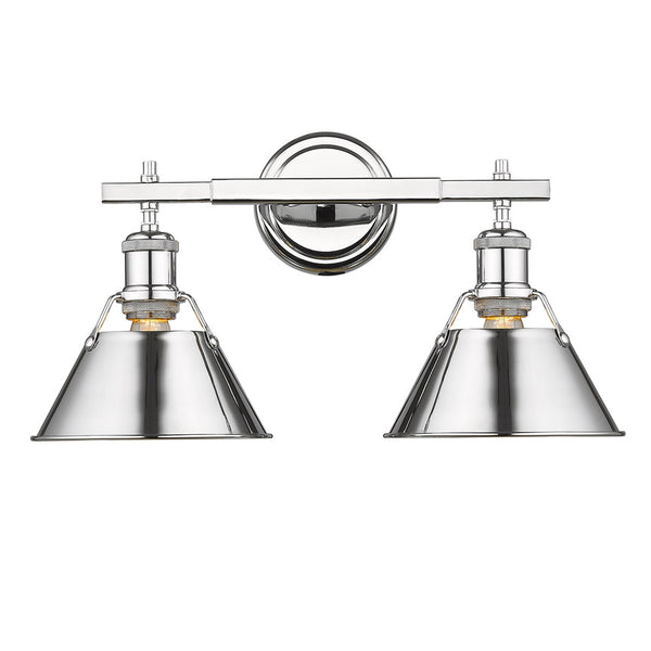 Golden - 3306-BA2 CH-CH - Two Light Bath Vanity - Orwell CH - Chrome