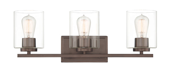 Designers Fountain - 93003-SCB - Three Light Bathroom - Liam - Bronze (Satin Copper)