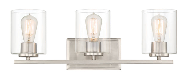 Designers Fountain - 93003-SP - Three Light Bathroom - Liam - Platinum (Satin)