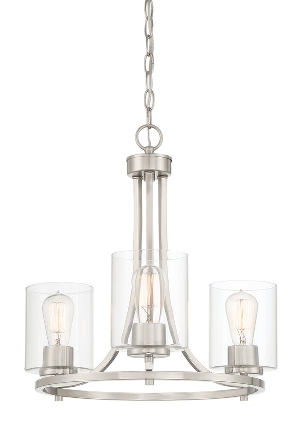 Designers Fountain - 93083-SP - Three Light Chandelier - Liam - Platinum (Satin)