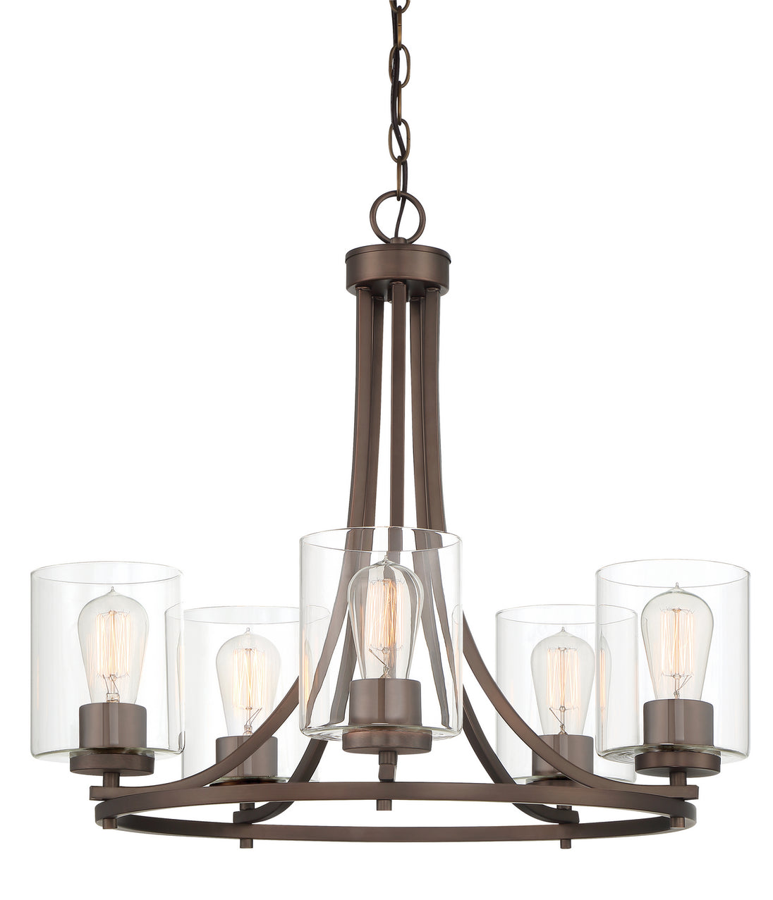 Designers Fountain - 93085-SCB - Five Light Chandelier - Liam - Bronze (Satin Copper)