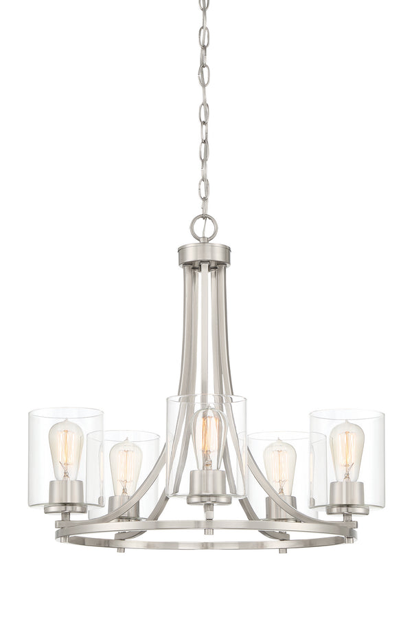 Designers Fountain - 93085-SP - Five Light Chandelier - Liam - Platinum (Satin)