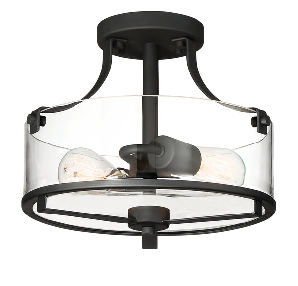 Designers Fountain - 93311-BK - Two Light Semi-Flush Mount - Jedrek - Black