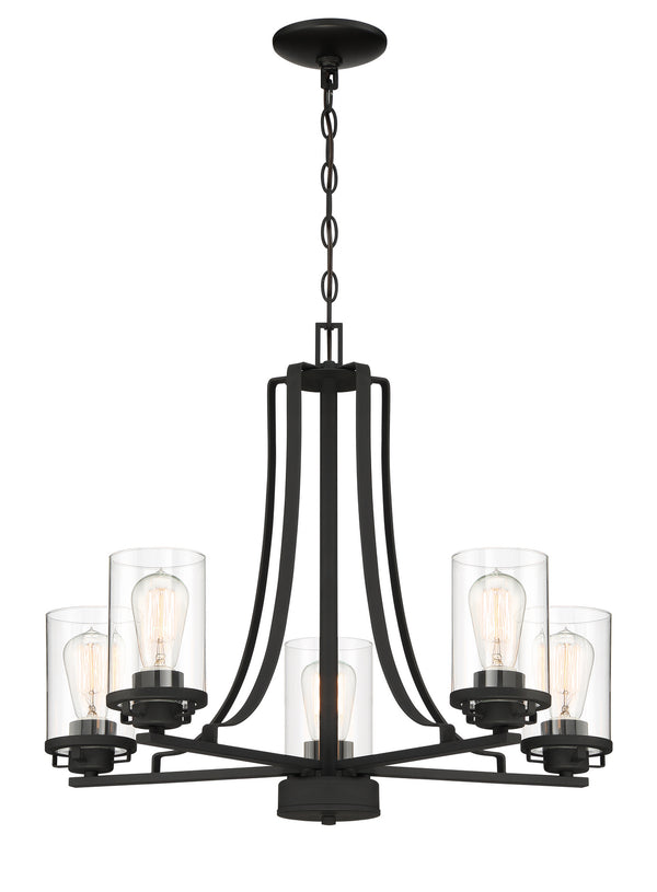 Designers Fountain - 93385-BK - Five Light Chandelier - Jedrek - Black