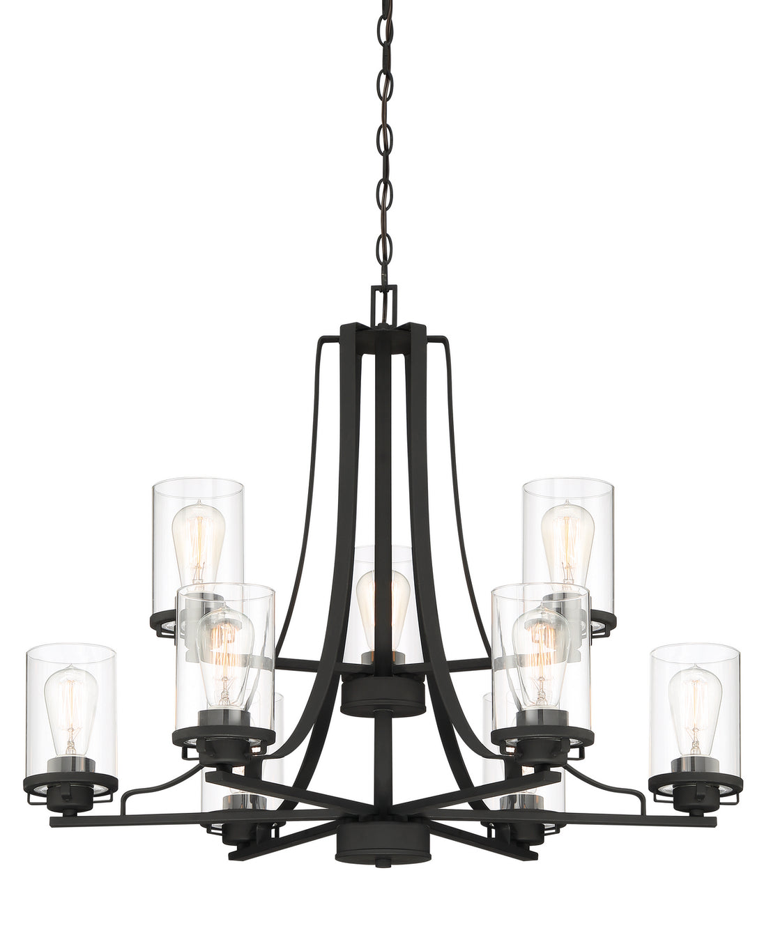 Designers Fountain - 93389-BK - Nine Light Chandelier - Jedrek - Black