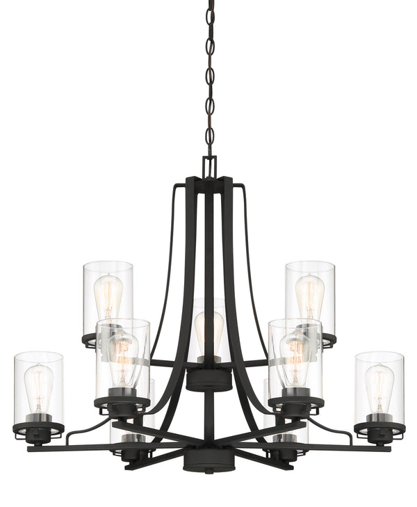 Designers Fountain - 93389-BK - Nine Light Chandelier - Jedrek - Black