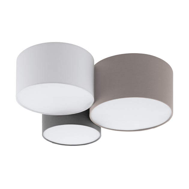 Eglo USA - 203213A - Three Light Ceiling Mount - Pastore 1 - Taupe/White/Grey