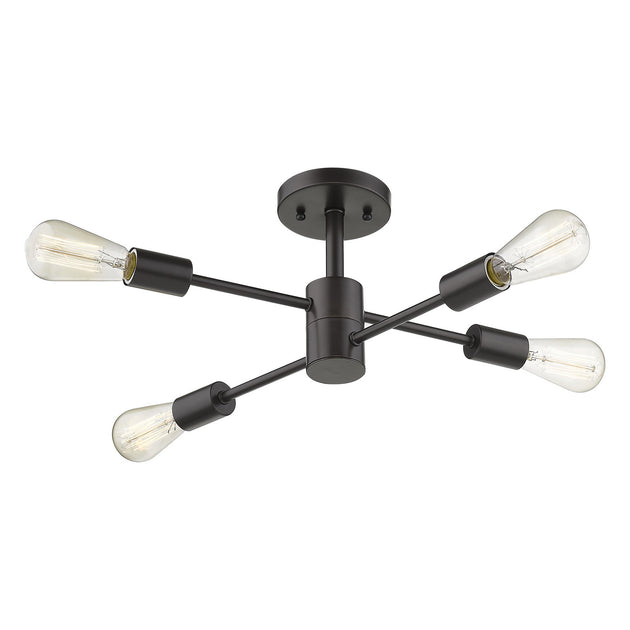 Eglo USA - 203485A - Four Light Ceiling Mount - Willsboro - Bronze