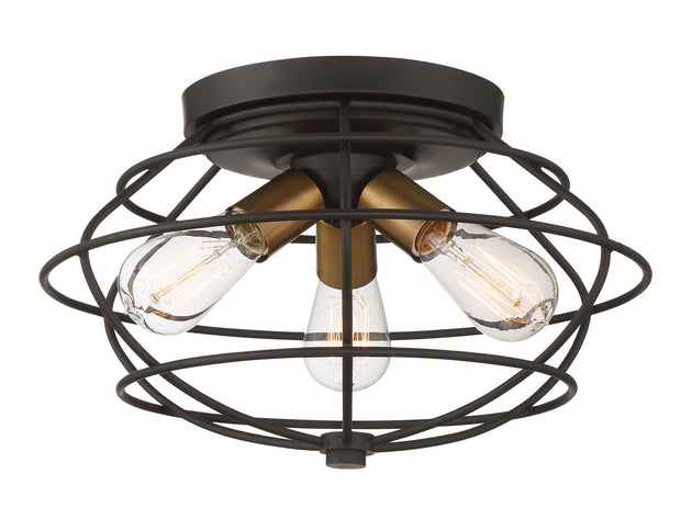 Designers Fountain - 1260-VB - Three Light Flushmount - Jax - Vintage Bronze