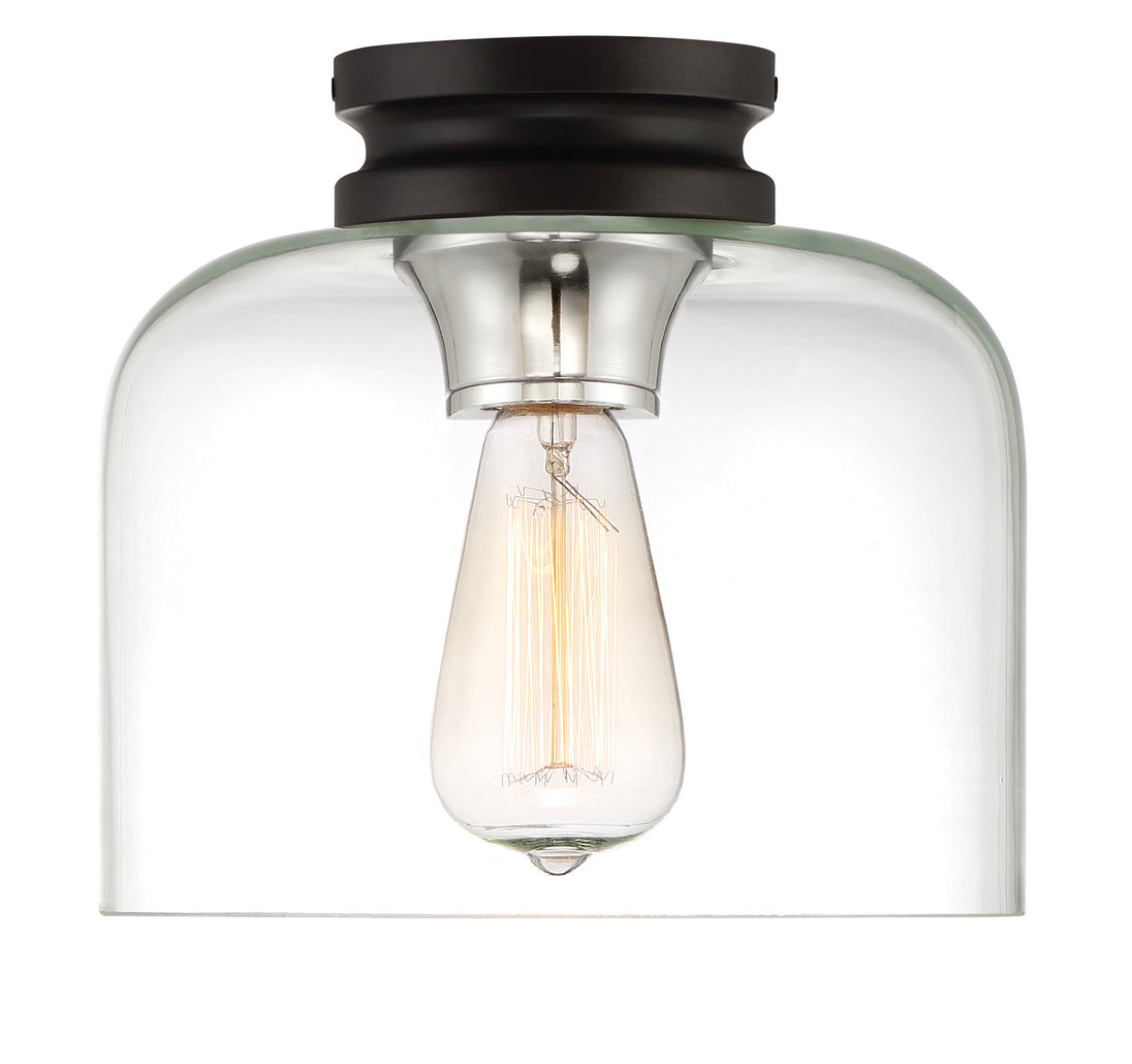 Designers Fountain - 1261-BK - One Light Flushmount - Ezra - Black