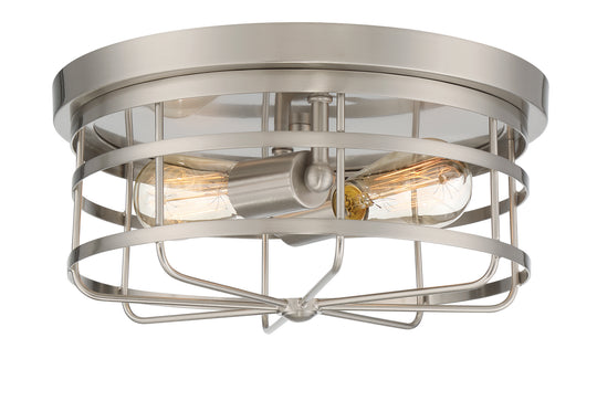 Designers Fountain - 1264-SP - Two Light Flushmount - Tanner - Satin Platinum