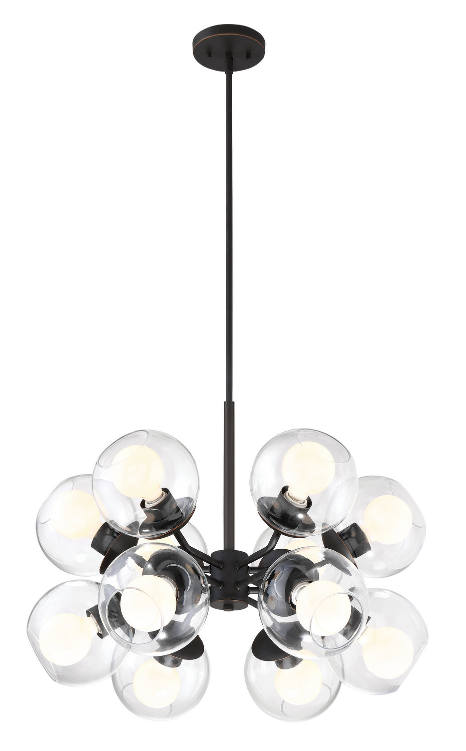 Designers Fountain - 912812-SB - 12 Light Chandelier - Meridian - Satin Bronze