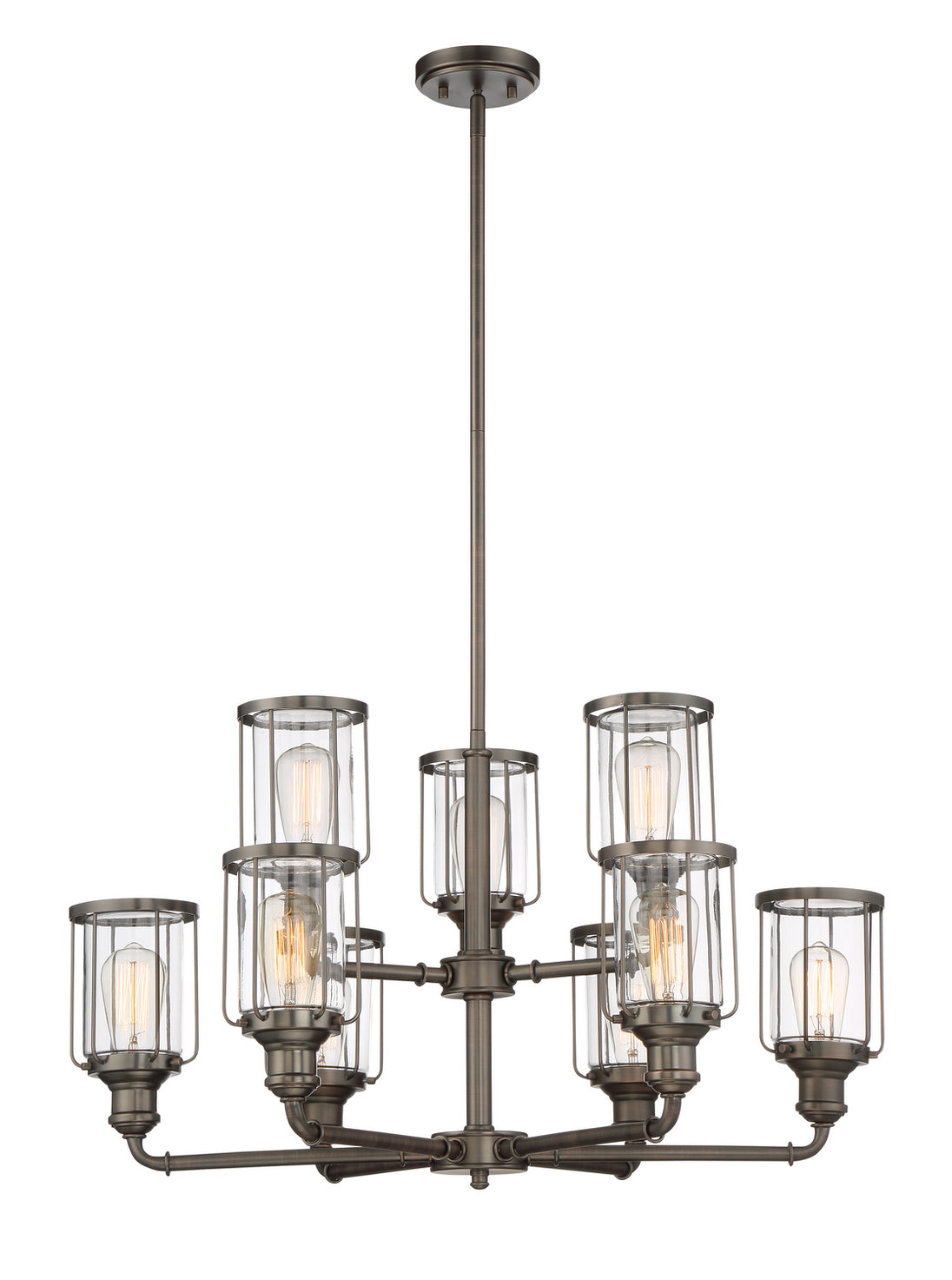 Designers Fountain - 91389-SCB - Nine Light Chandelier - Anson - Satin Copper Bronze