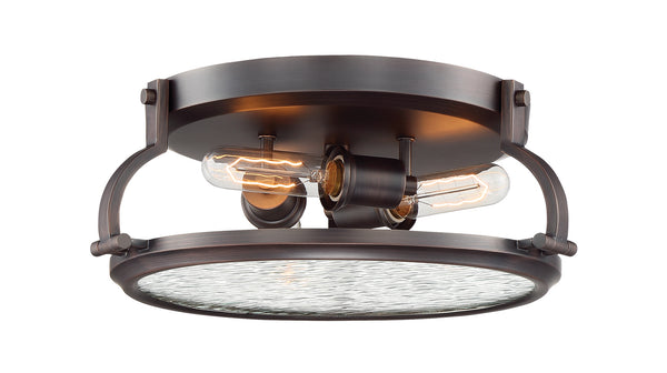 Designers Fountain - 92123-SCB - Three Light Flushmount - Eaton - Satin Copper Bronze