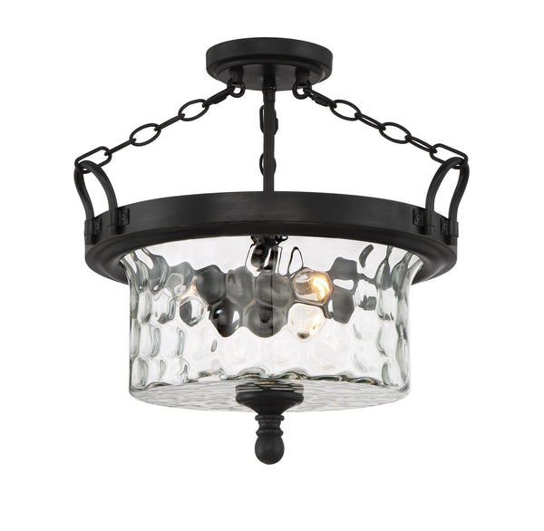 Designers Fountain - 92311-NI - Three Light Semi-Flush Mount - Amilla - Natural Iron