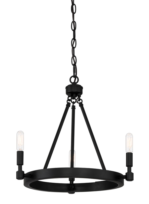 Designers Fountain - 92583-BK - Three Light Chandelier - Fiora - Black