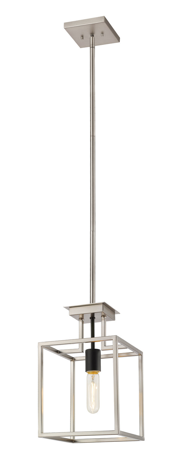 Z-Lite - 456MP-BN-BK - One Light Pendant - Quadra - Brushed Nickel / Black