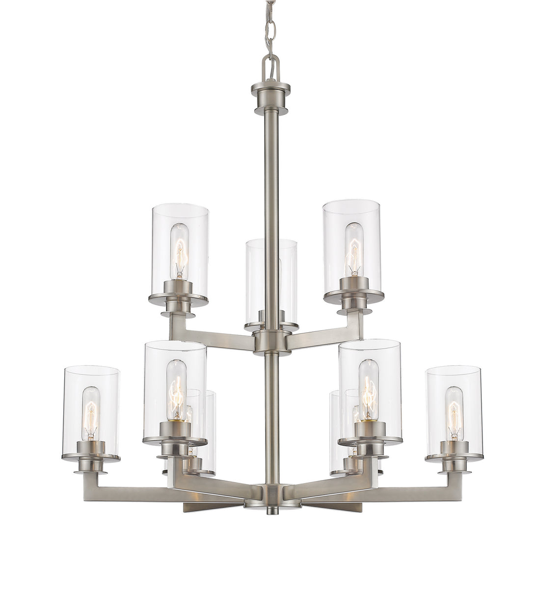 Z-Lite - 462-9BN - Nine Light Chandelier - Savannah - Brushed Nickel