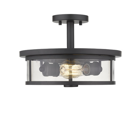 Z-Lite - 462SF14-BRZ - Two Light Semi Flush Mount - Savannah - Bronze