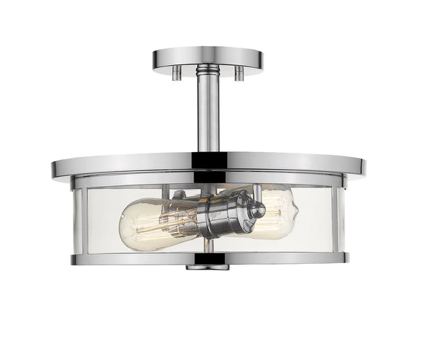 Z-Lite - 462SF14-CH - Two Light Semi Flush Mount - Savannah - Chrome