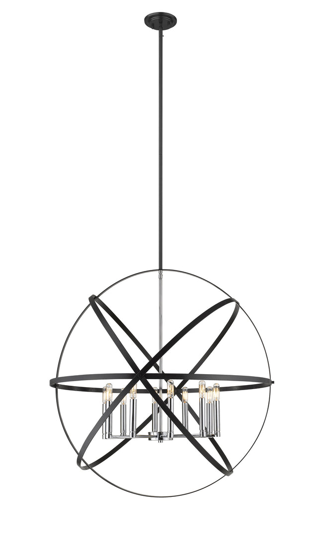 Z-Lite - 463-36HBK-CH - Ten Light Chandelier - Cavallo - Hammered Black / Chrome
