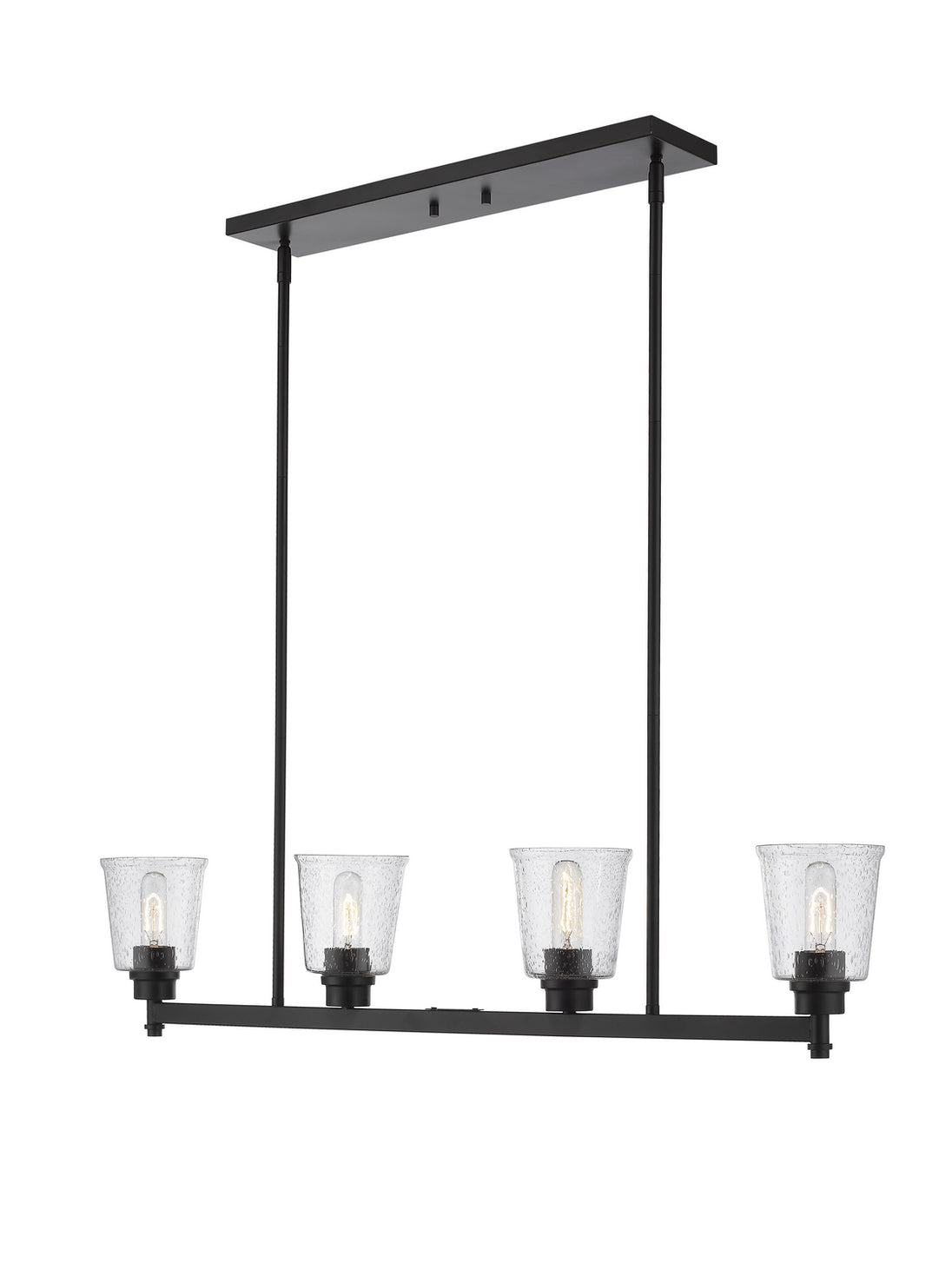 Z-Lite - 464-4L-MB - Four Light Linear Chandelier - Bohin - Matte Black