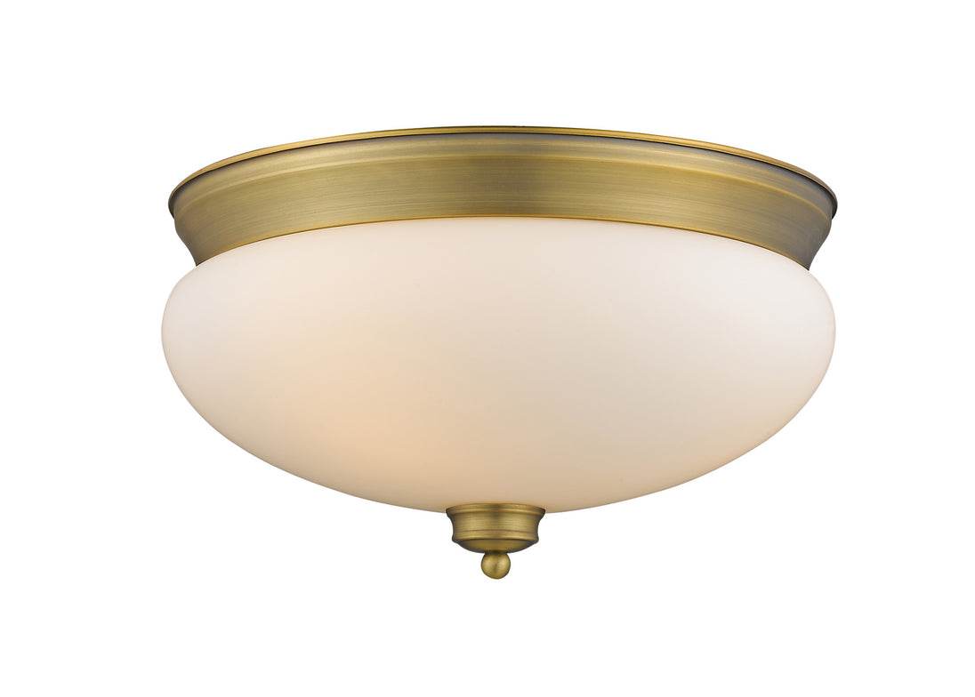 Z-Lite - 721F3-HBR - Three Light Flush Mount - Amon - Heritage Brass